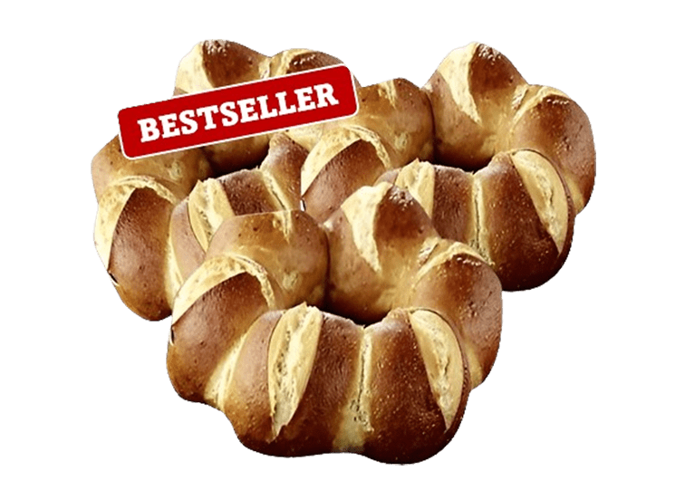 3 Laugenringe mit 18 Brötchen