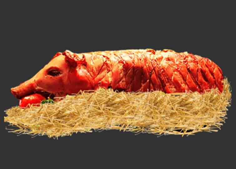 Ganzes Spanferkel ohne Knochen